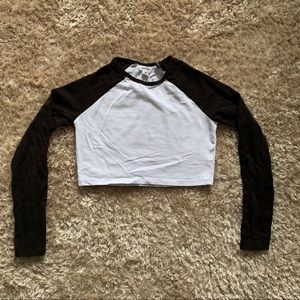XS Ardene Crop Top Long Sleeve Shirt